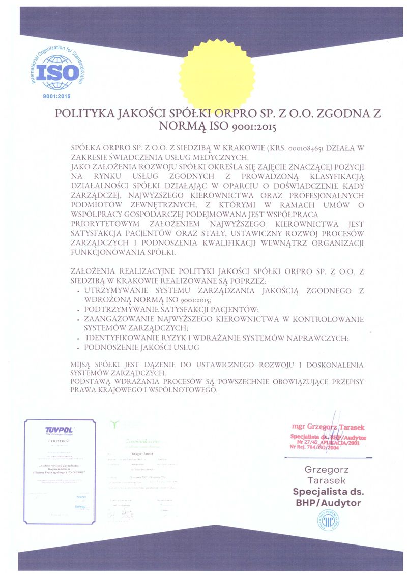 Certyfikat ISO